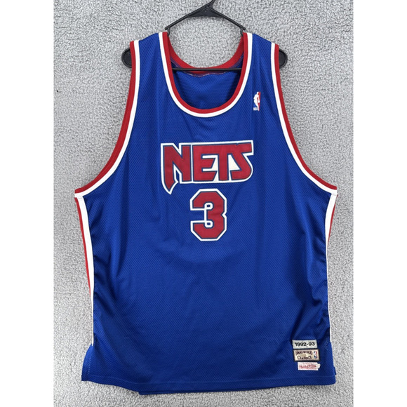 Vintage Mitchel & Ness New‎ Jersey Nets #3 Petrovic Jersey Men's Sz 3XL - Picture 1 of 5
